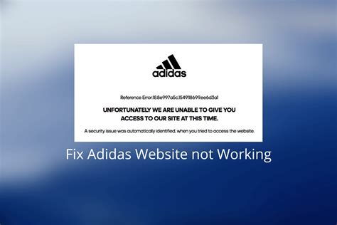 adidas website doesn'